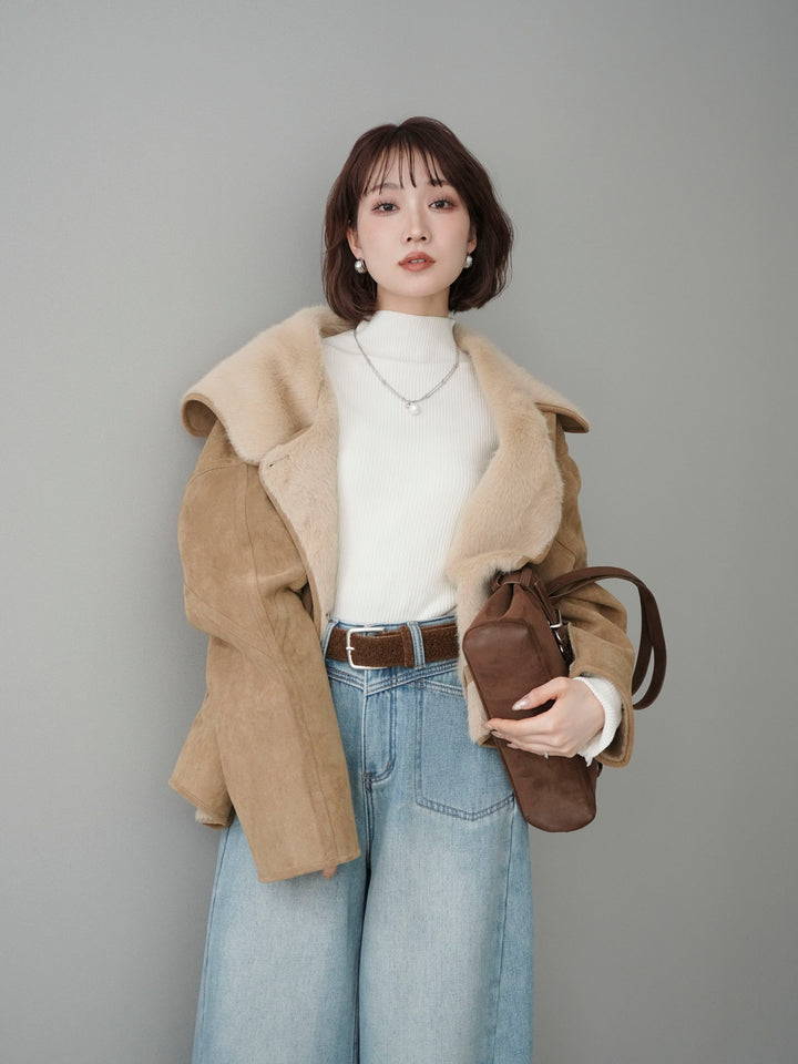 [予約]ムートンショートジャケット/beige