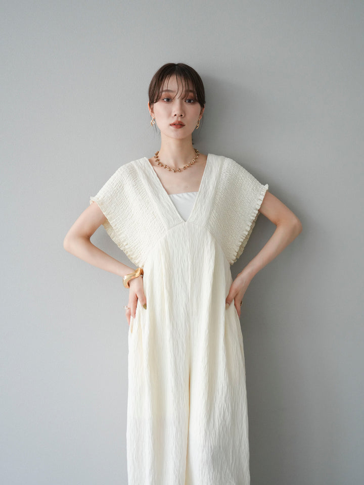 [SET]楊柳シャーリングサロペット+楊柳シャーリングサロペット(2set)