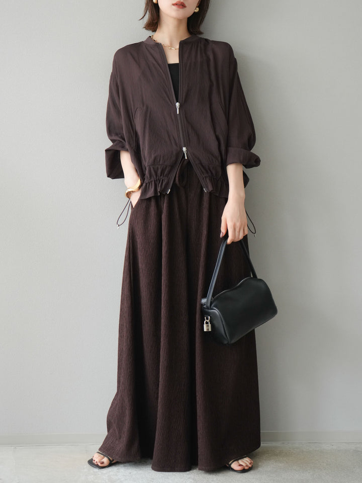 [預訂] Washer Sheer Blouson/棕色