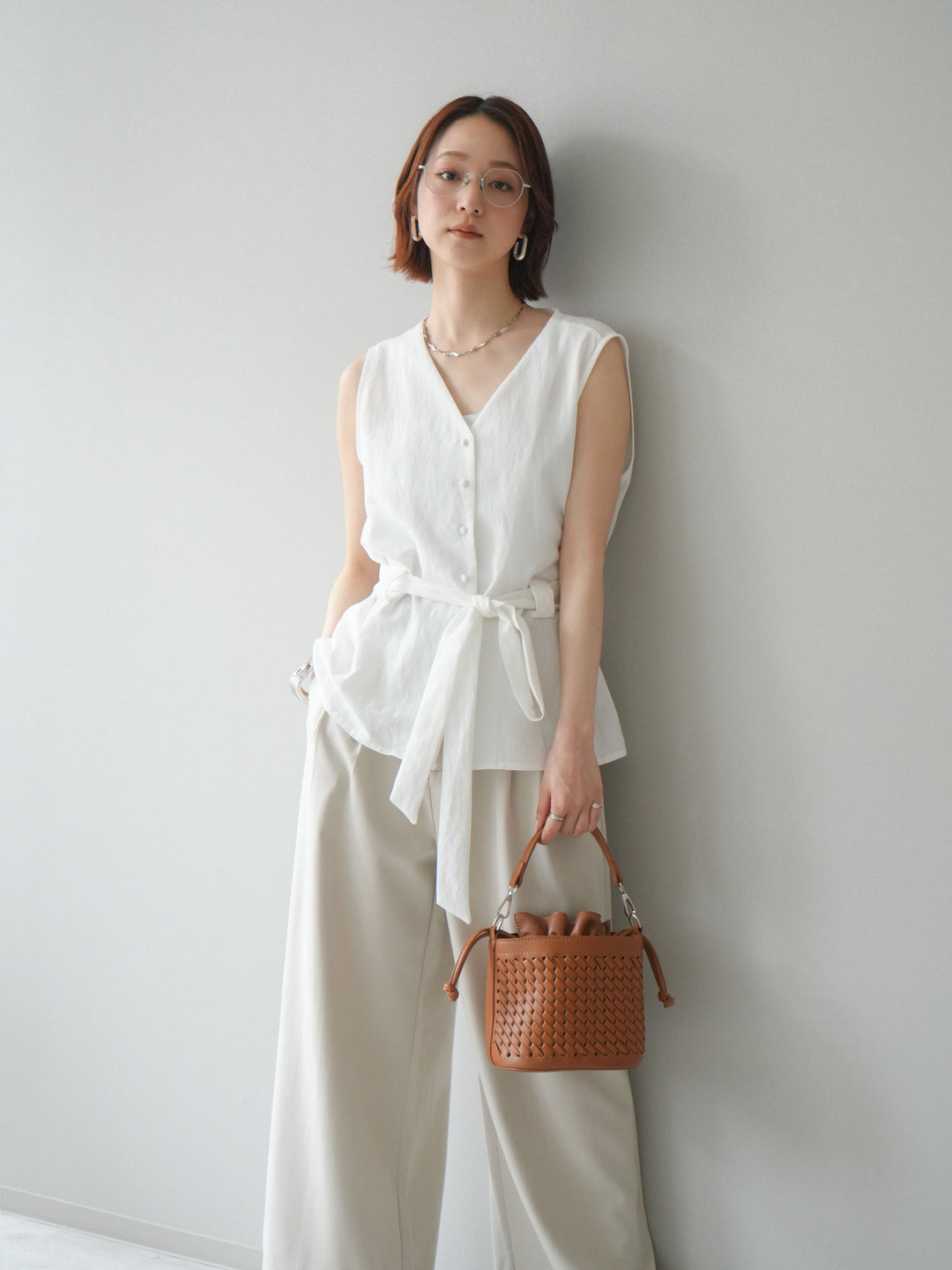 [予約]ウエストマークベスト/white