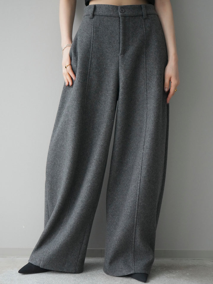 [予約]ウールタッチカーブパンツ/gray