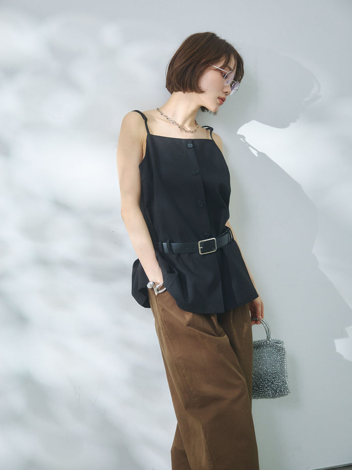【Allure】[SET]ベルト付テーラードキャミソール+ベルト付テーラードキャミソール(2set)