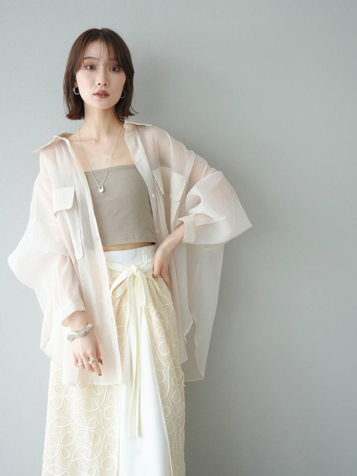 [SET]BIGポケットオーバーシアーシャツ+BIGポケットオーバーシアーシャツ(2set)