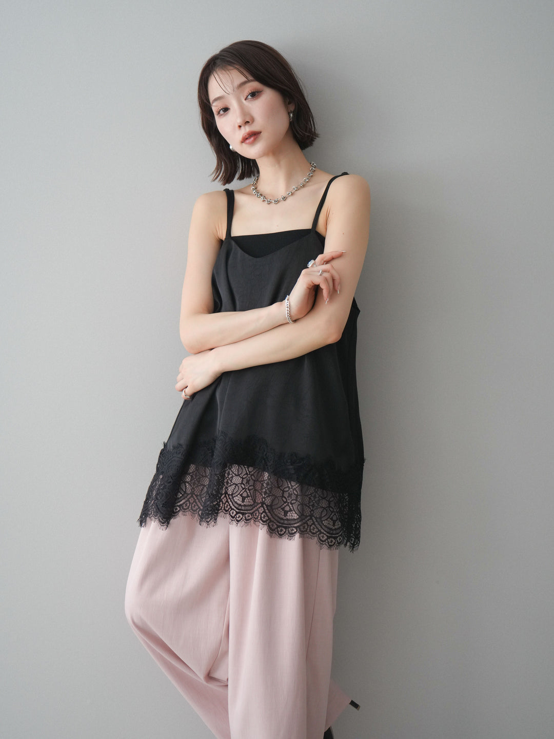 [SET]レーストリムキャミソール+レーストリムキャミソール(2set)