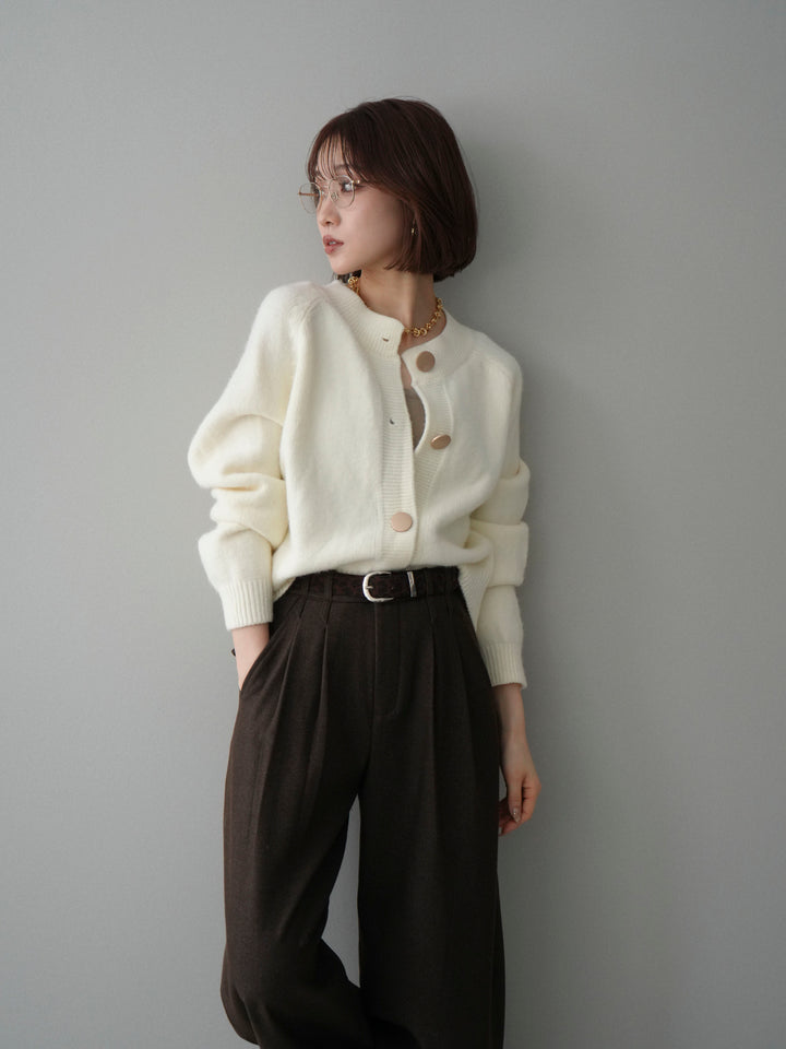 [SET]BIGボタンニットカーディガン+選べるアクセセット(2set)
