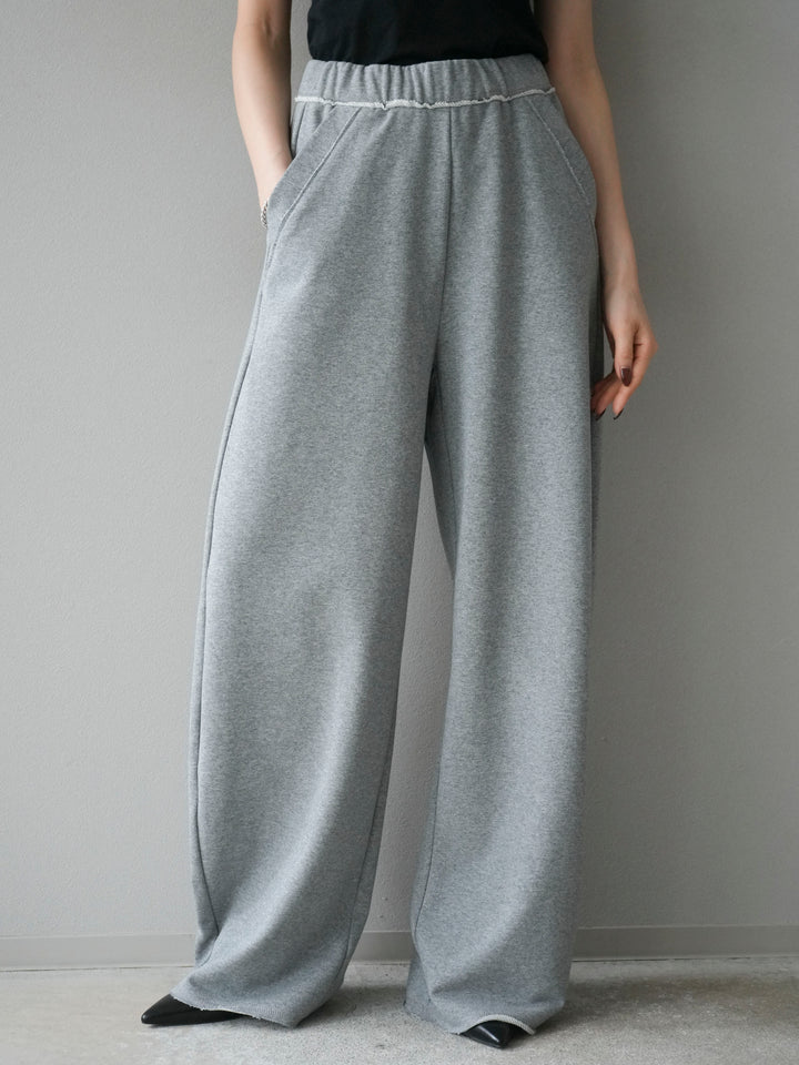 [予約]アウトシームカットオフスエットパンツ/lightgray