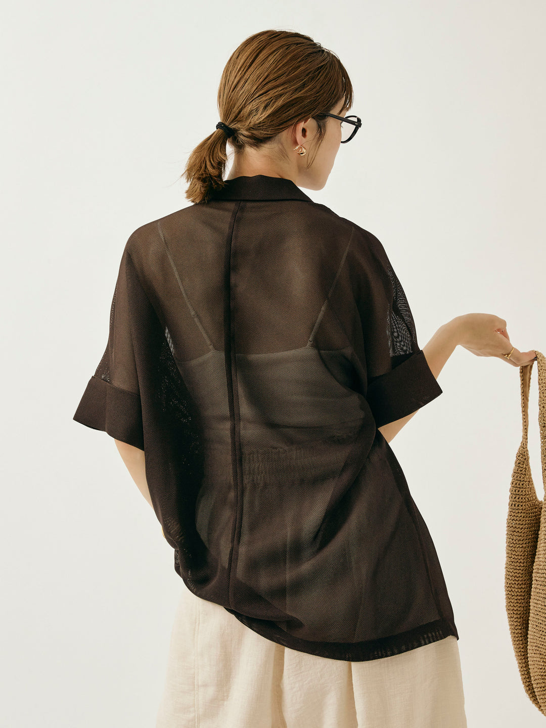 【Allure】[SET]メッシュハーフテーラードジャケット+メッシュハーフテーラードジャケット(2set)