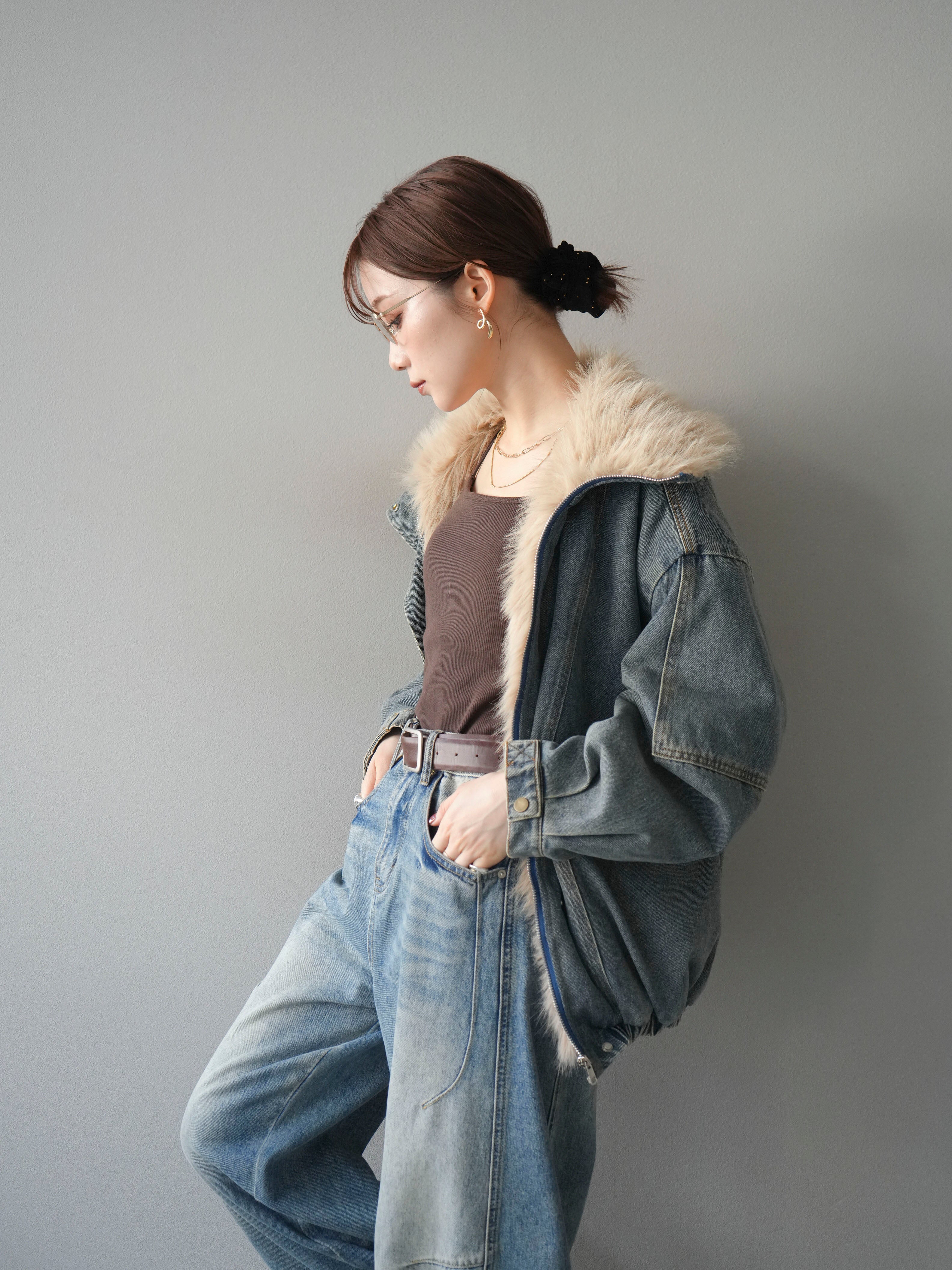 SET]デニムxファーブルゾン+選べるアクセセット(2set) – Lumier