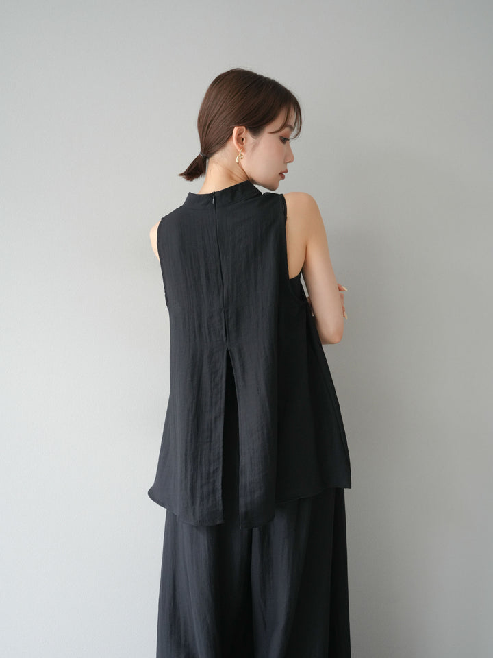 [SET]ホルターネックバックスリットブラウス＆スーパーワイドパンツSET UP(2set)