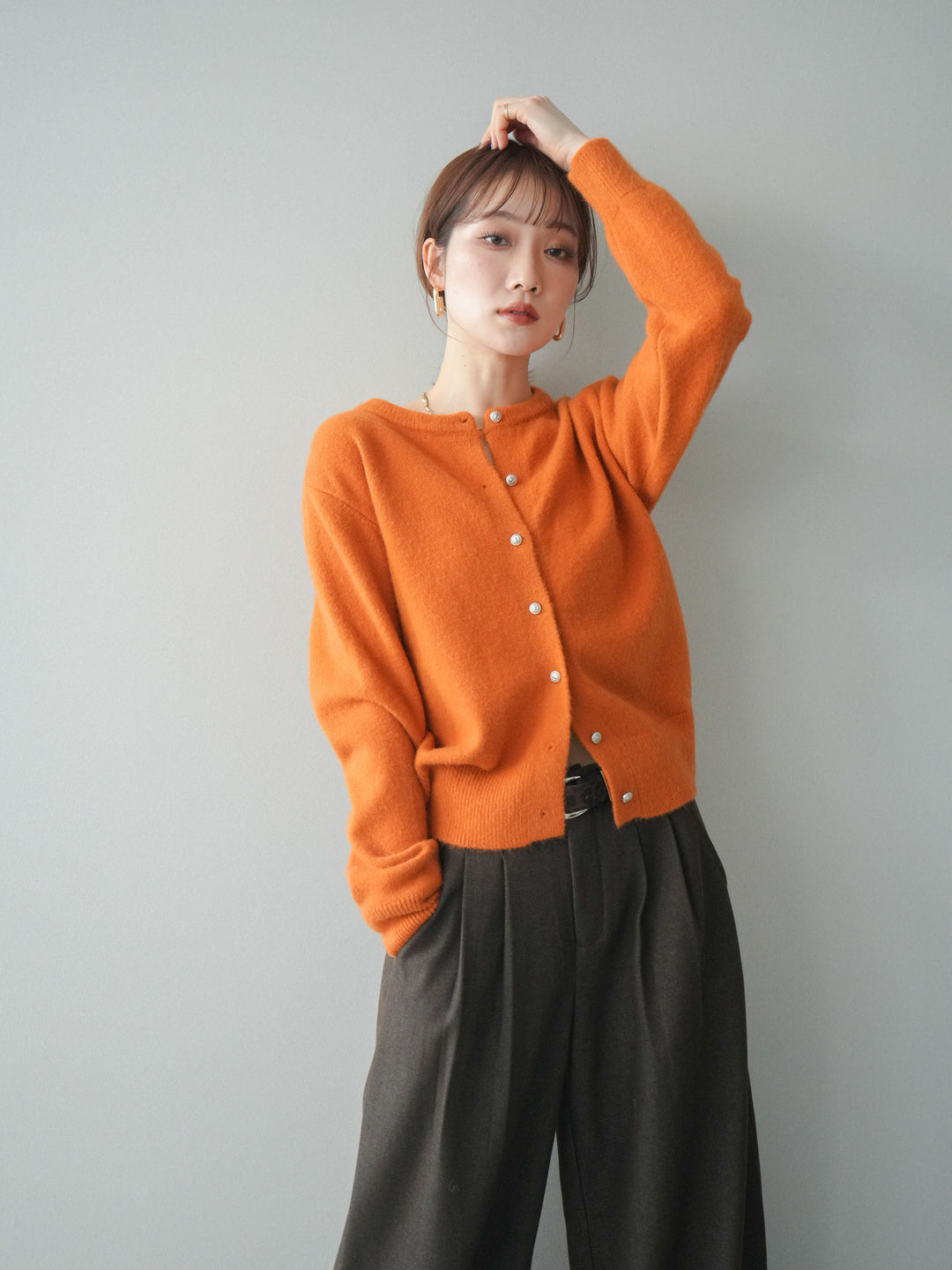 [SET]アンティークボタンニットカーディガン+アンティークボタンニットカーディガン(2set)