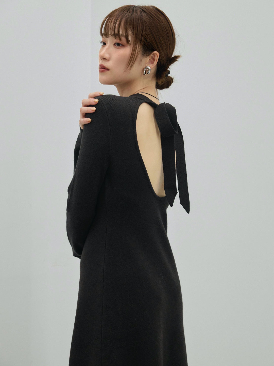 【Allure】[SET]バックオープンニットワンピース+バックオープンニットワンピース(2set)