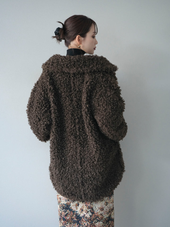 [予約]プードルファーダブルミドルコート/brown