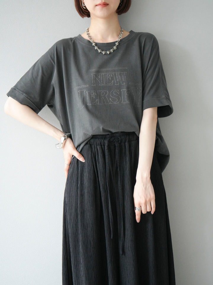 [予約]ビンテージロゴプリントTシャツ/チャコール