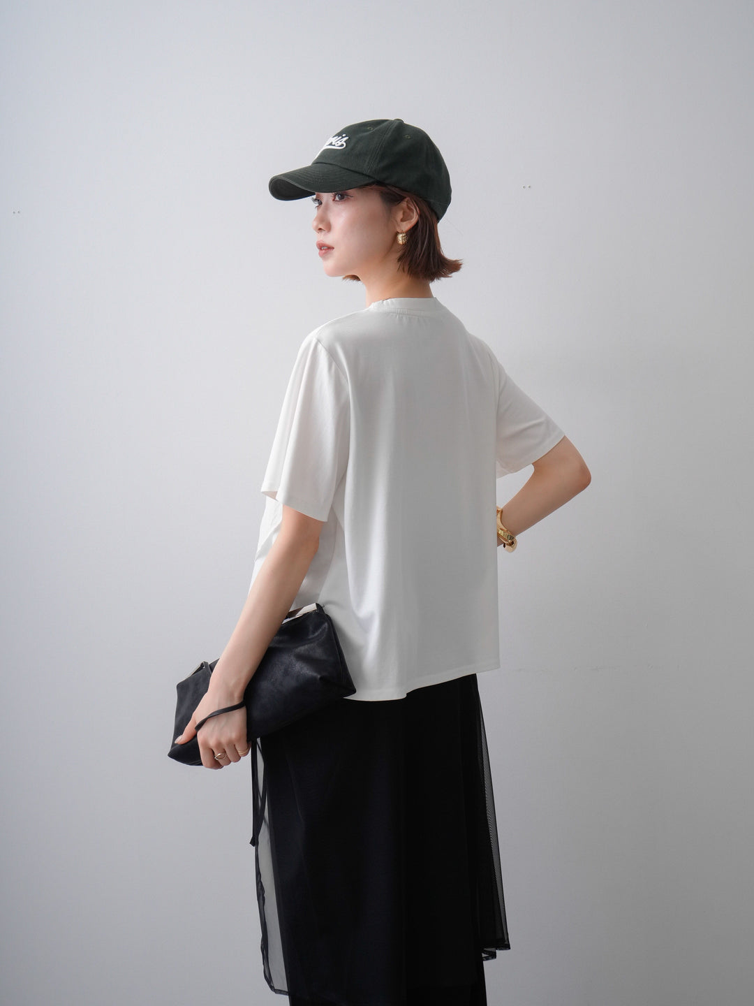 [予約]ラッフルドッキングTEE/white