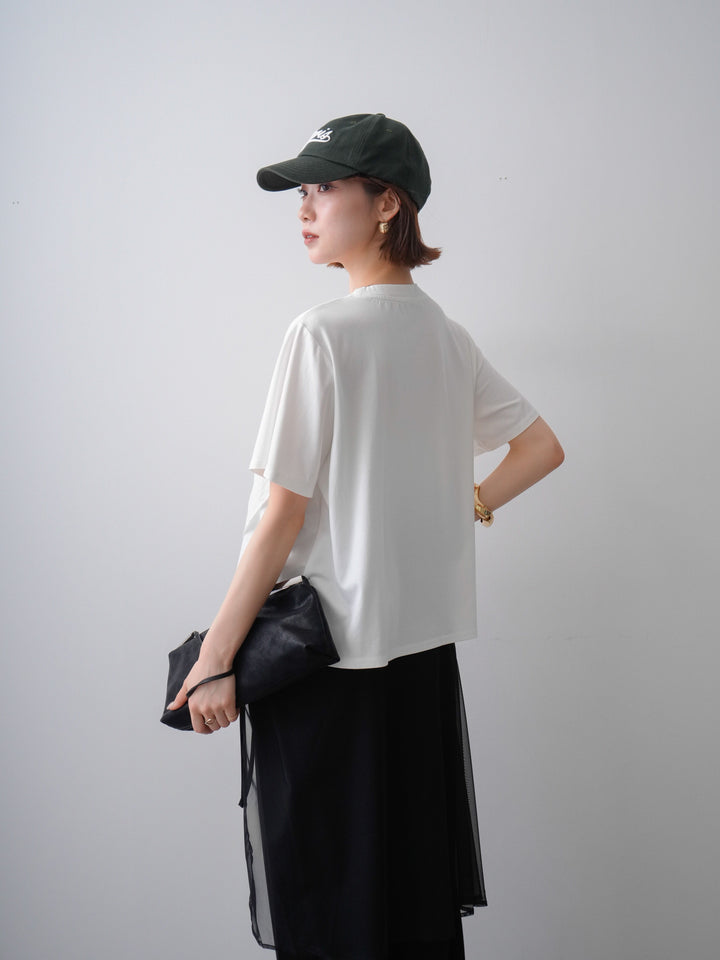 [予約]ラッフルドッキングTEE/white