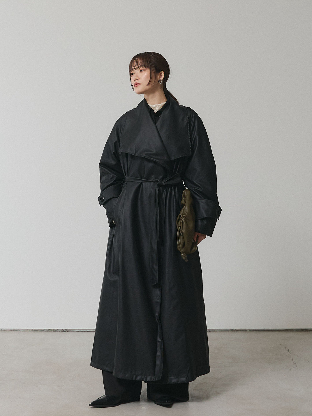 [予約]デザインタックセンターシームアイドパンツ/ブラック