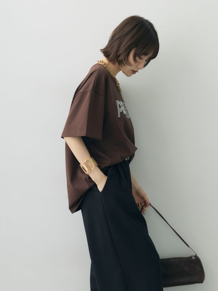 [予約]スタッズロゴTEE/brown