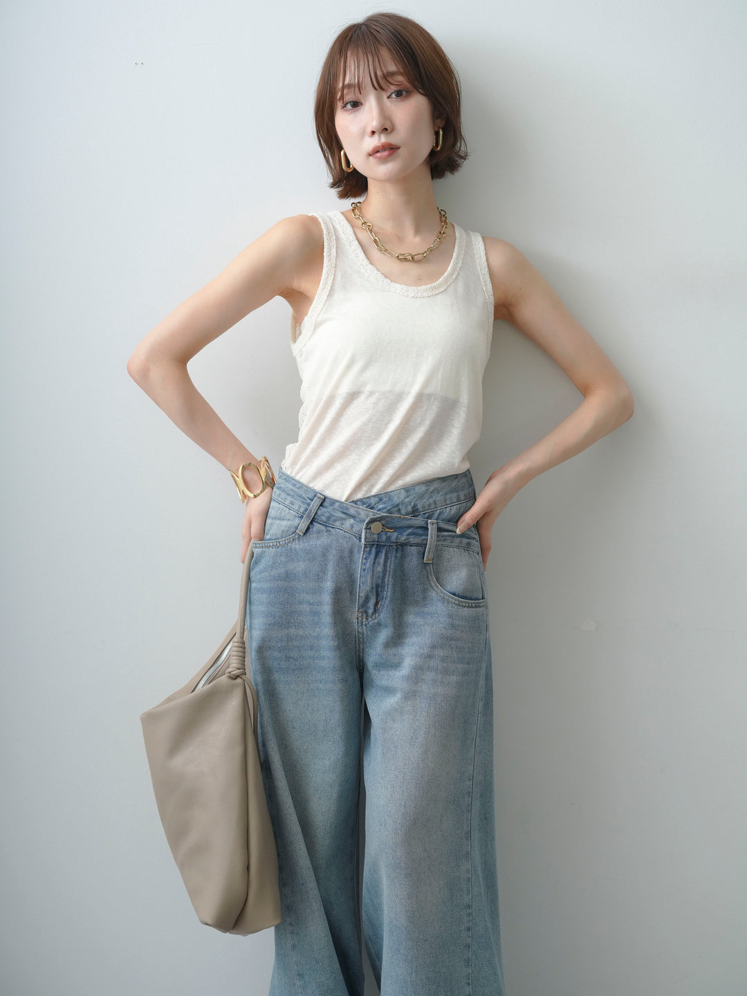 [SET]バックレースタンクトップ+バックレースタンクトップ(2set)