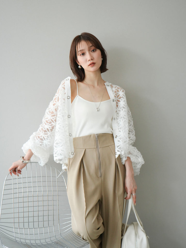 [予約]レーヨンニットキャミソール/オフ