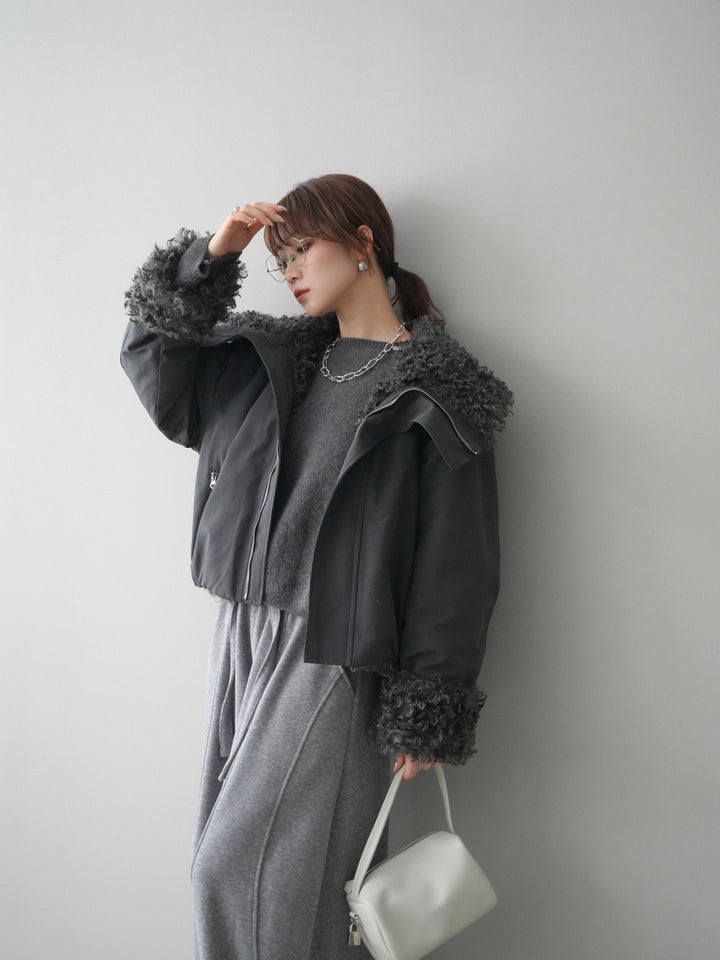 [予約]プードルファーダウンジャケット/charcoal