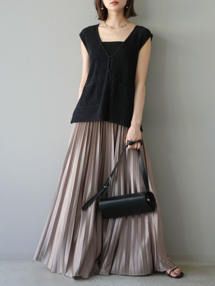 [預購] 波夏針織背心/黑色