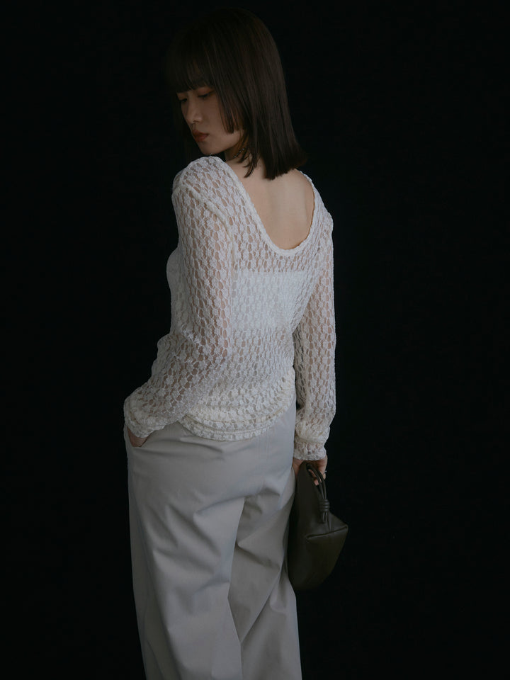 【Allure】[SET]バックラウンドレーストップス+バックラウンドレーストップス(2set)