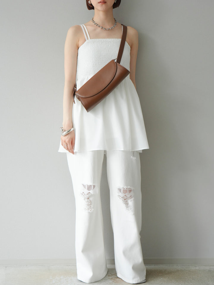 [予約]シャーリングフレアキャミプルオーバー/オフ