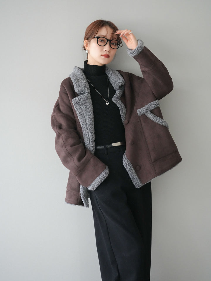 [予約]ムートンボアジャケット/brown