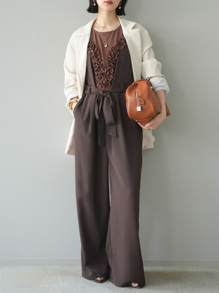 [予約]リネンタッチテーラードジャケット/アイボリー