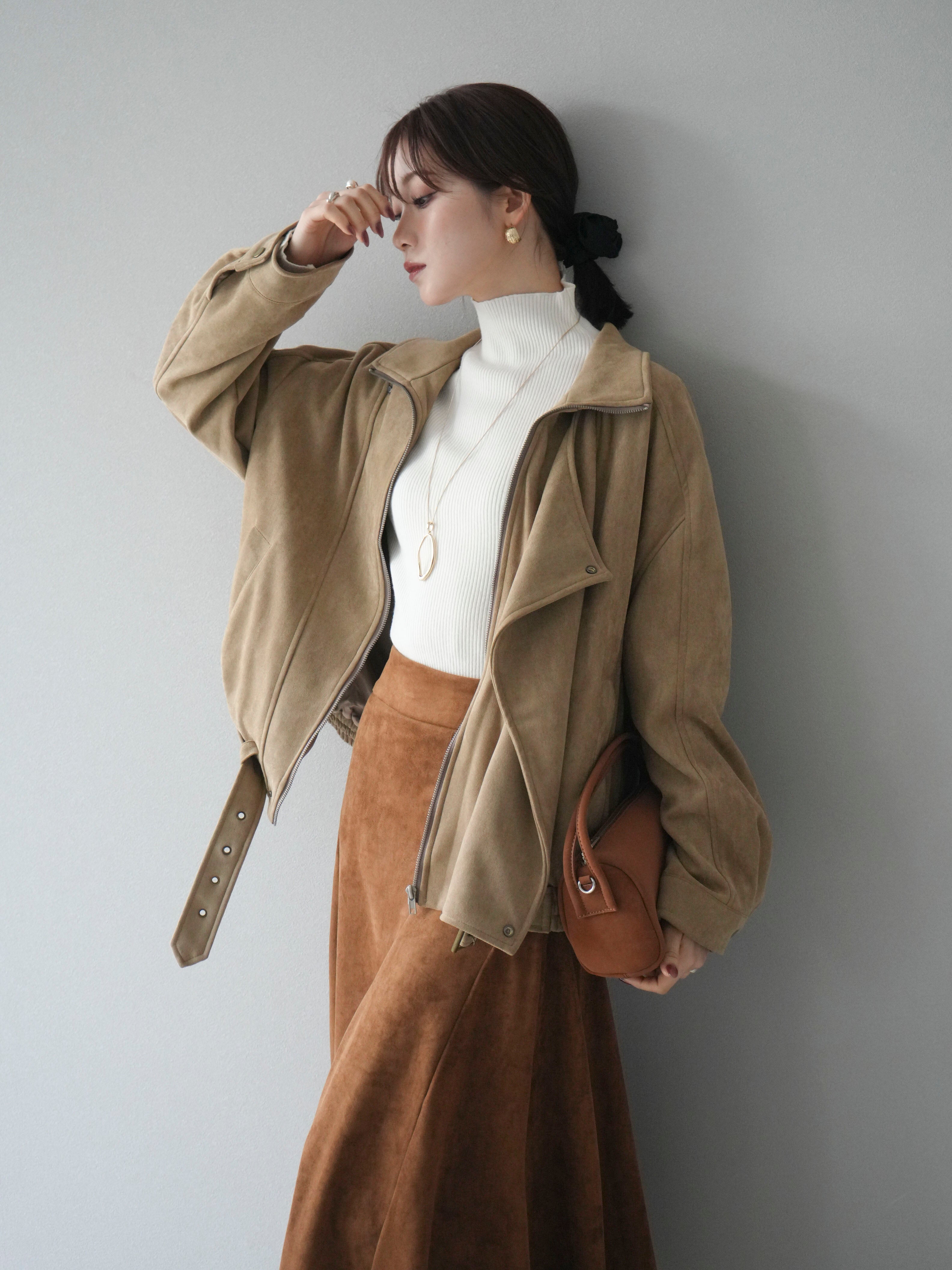 ☆美品☆ プラージュ　スエード　ライダースジャケット　ベージュ 予約]スエードライダースミドルジャケット/beige – Lumier