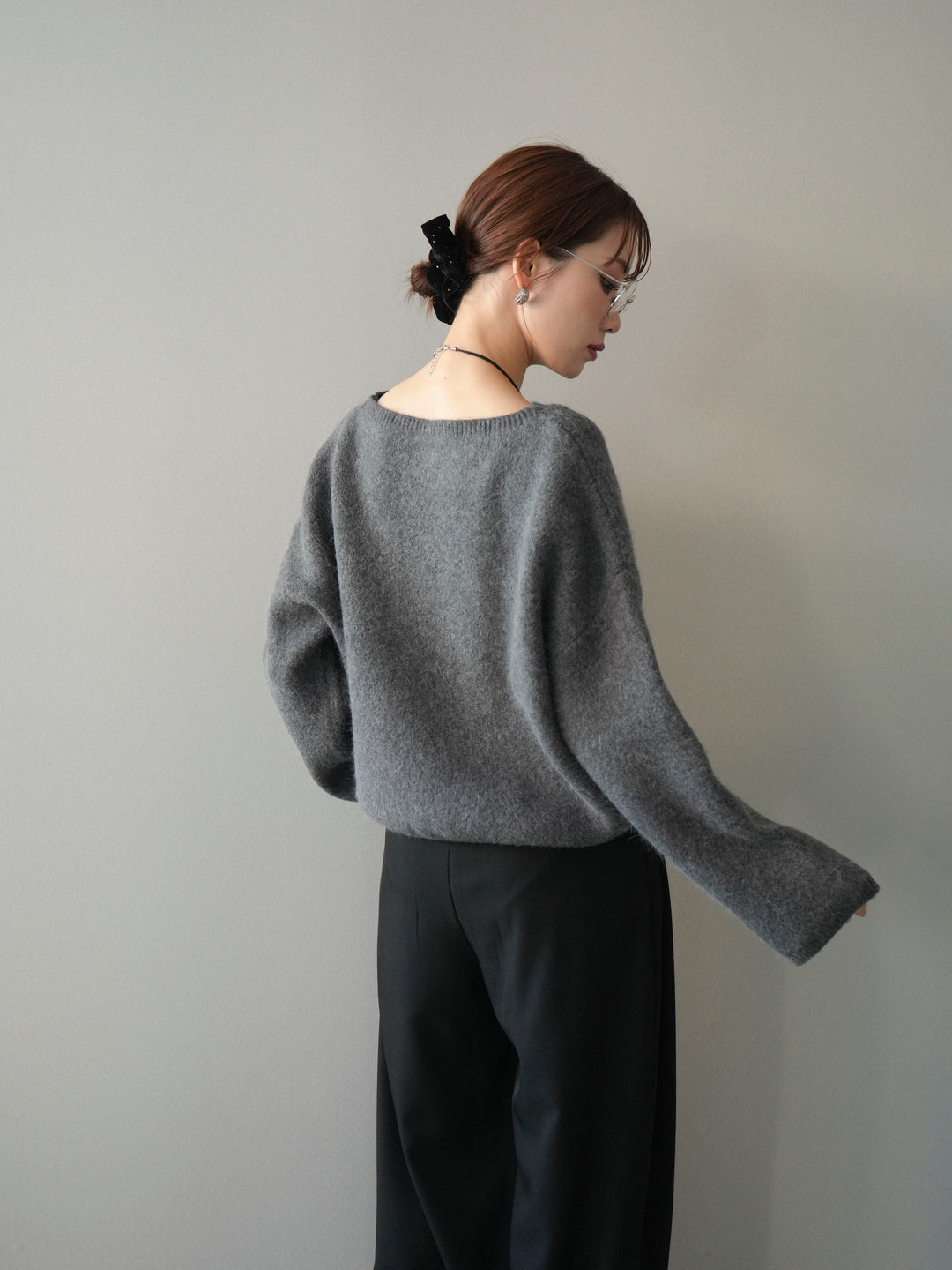 [SET]アンゴラタッチボートネッククロップドプルオーバー+アンゴラタッチボートネッククロップドプルオーバー(2set)