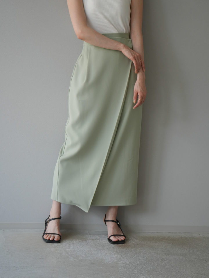 [予約]ツイルラップナロースカート/ライトグリーン S