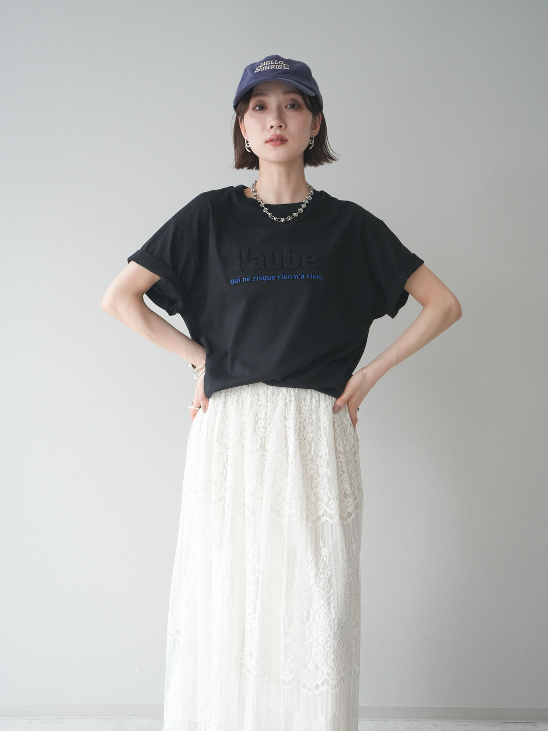 [予約]エンボスロゴTEE/black