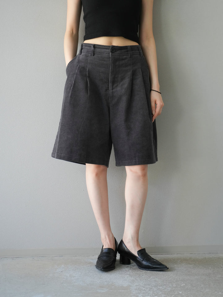 [予約]コーデュロイハーフパンツ/グレー