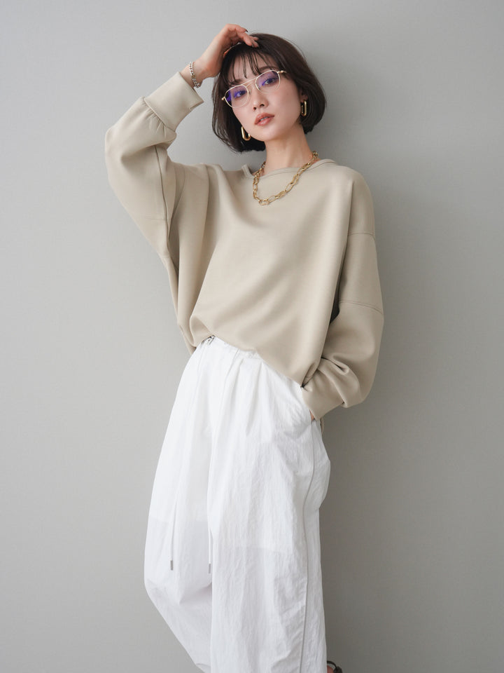 [予約]ライトポンチコクーンプルオーバー/beige