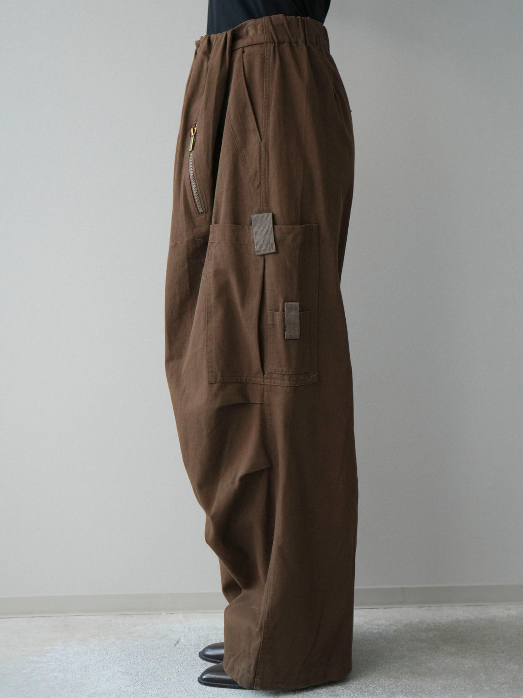 [予約]コットンタックループパンツ/brown