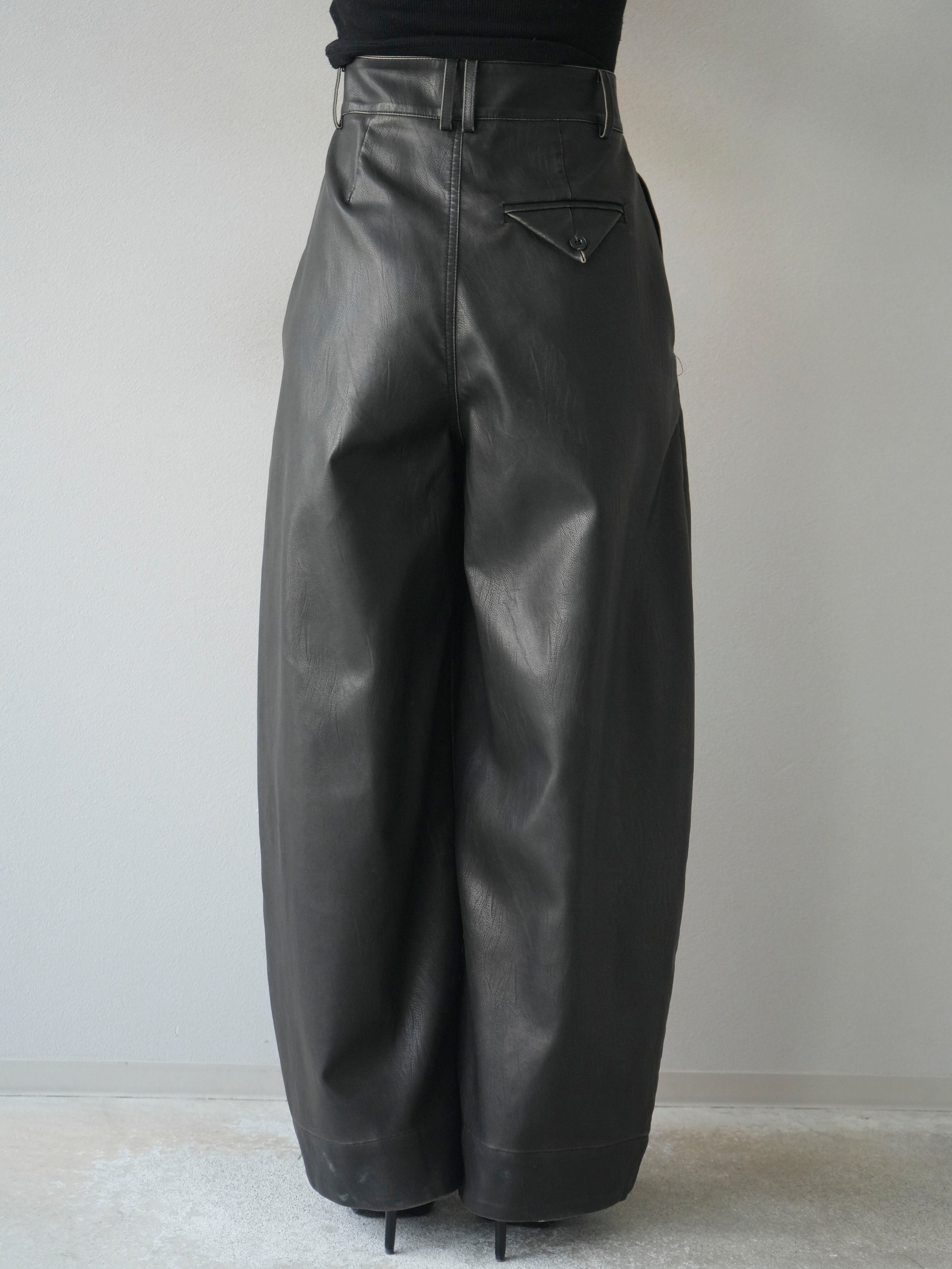 予約]ヴィンテージレザーバギーパンツ/gray – Lumier