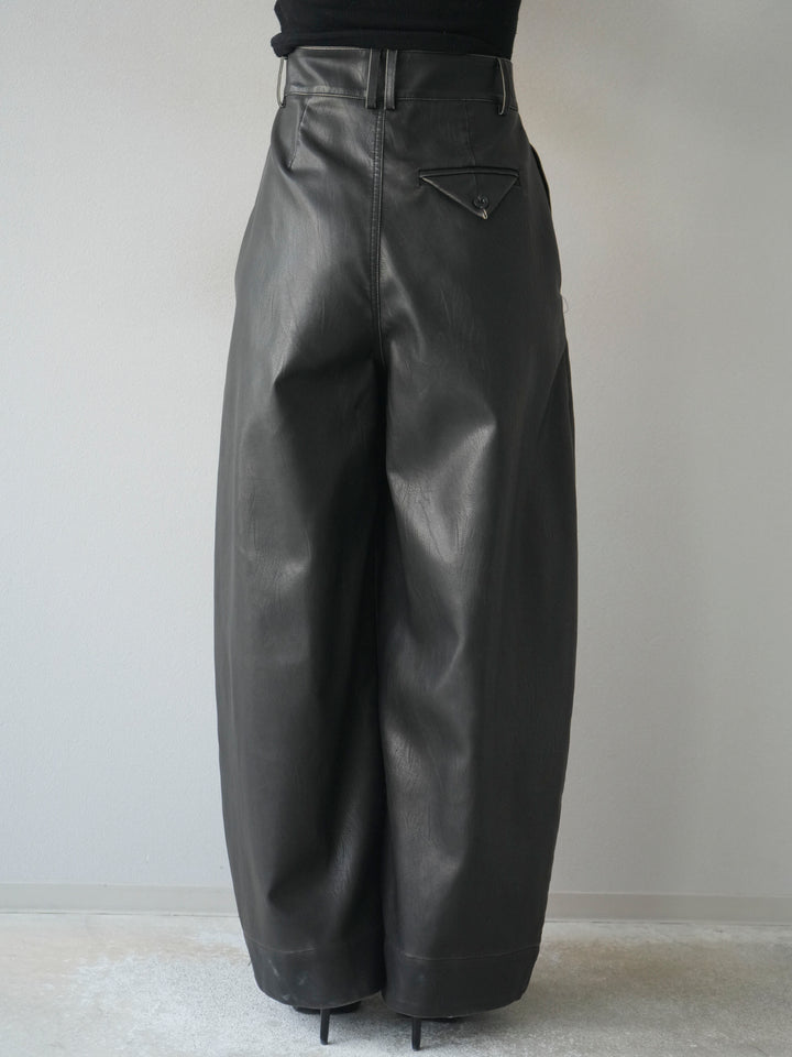 [予約]ヴィンテージレザーバギーパンツ/gray