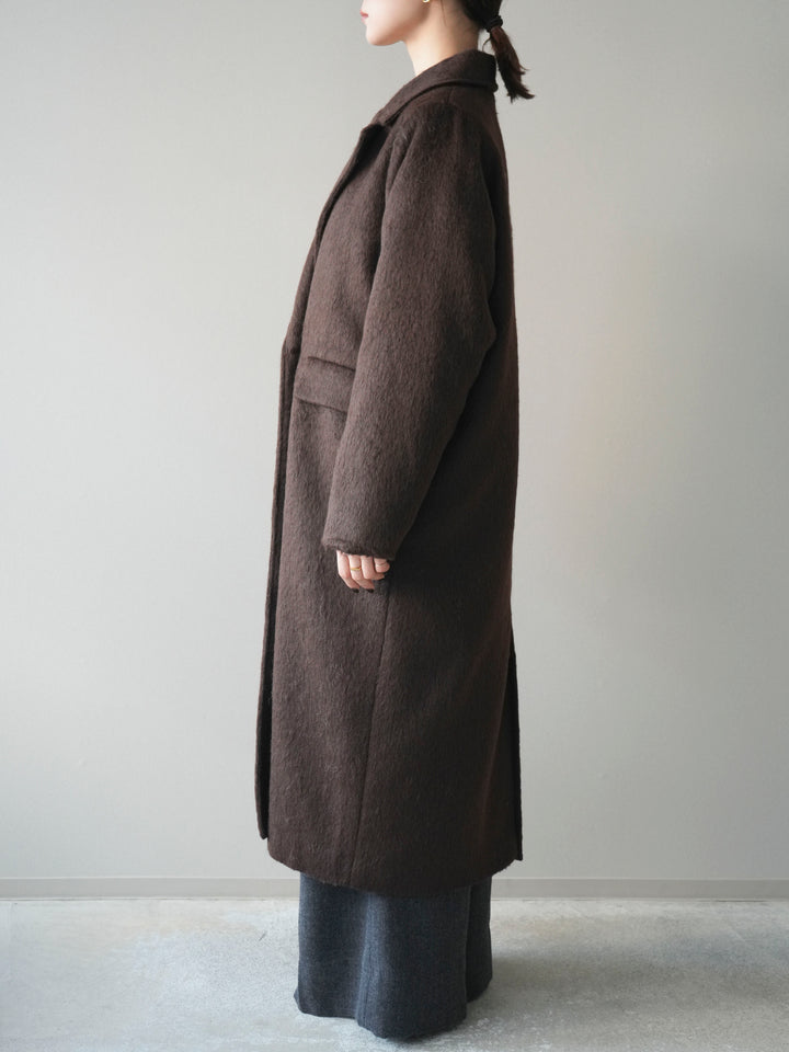 [予約]ソフトシャギーチェスターコート/brown