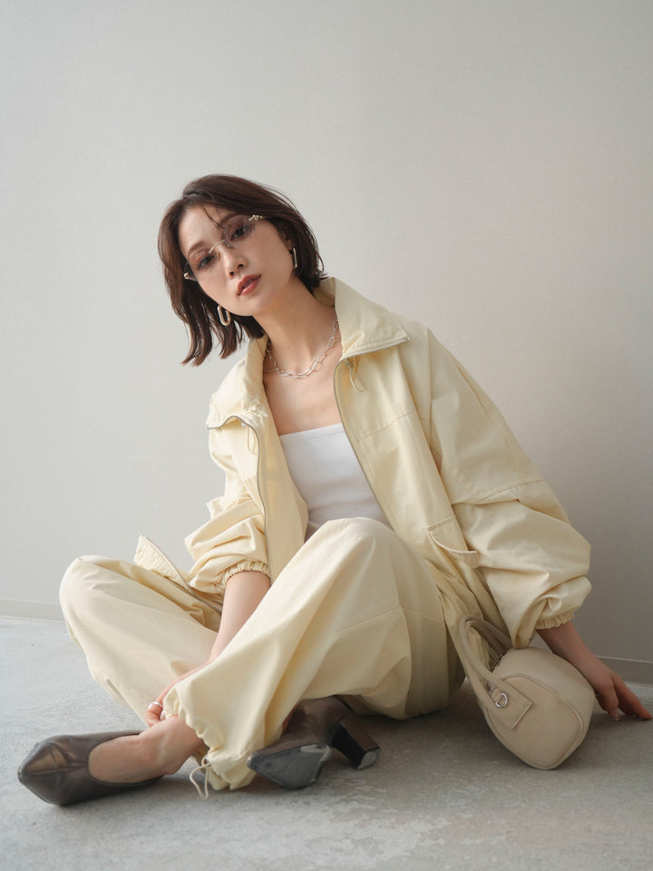 [予約]ビッグポケットコットンナイロンジップブルゾン/ivory