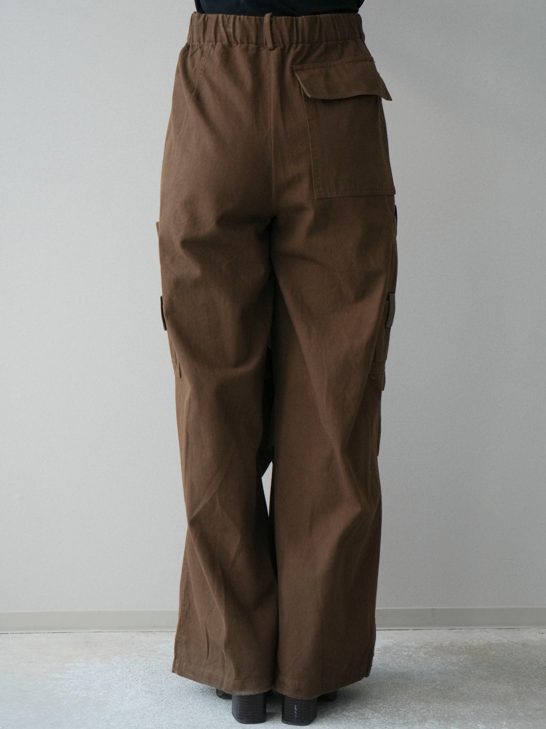 [予約]コットンタックループパンツ/brown