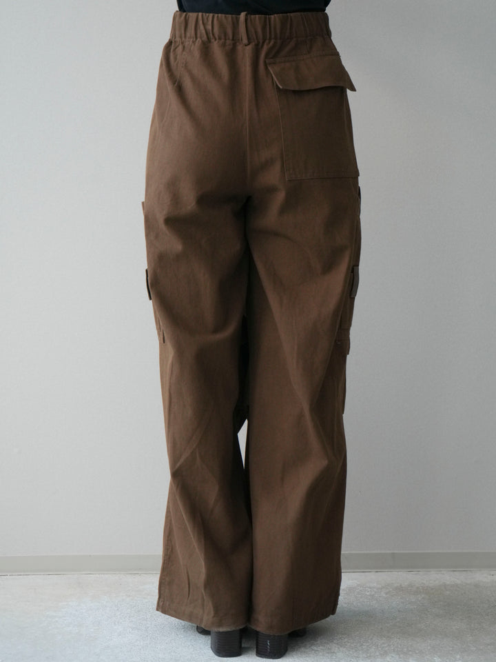 [予約]コットンタックループパンツ/brown