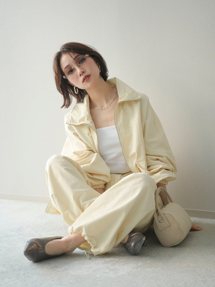 [予約]ビッグポケットコットンナイロンジップブルゾン/ivory