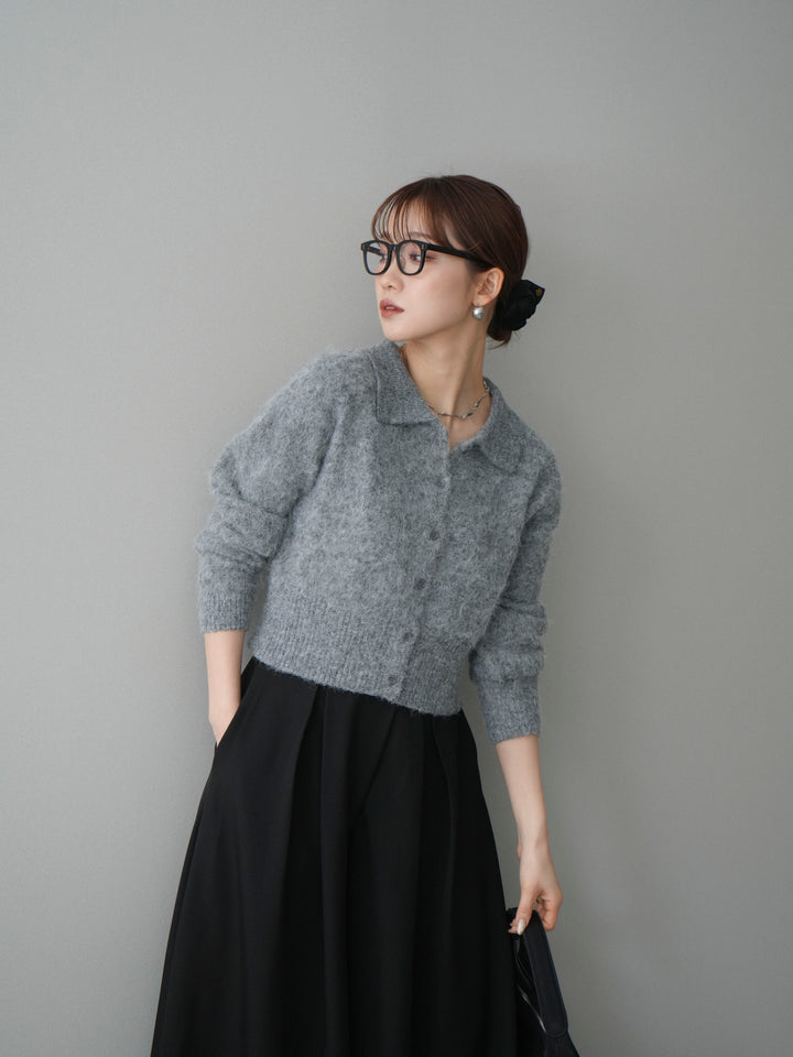 [SET]モヘア衿付きボタンプルオーバー+選べるアクセセット(2set)