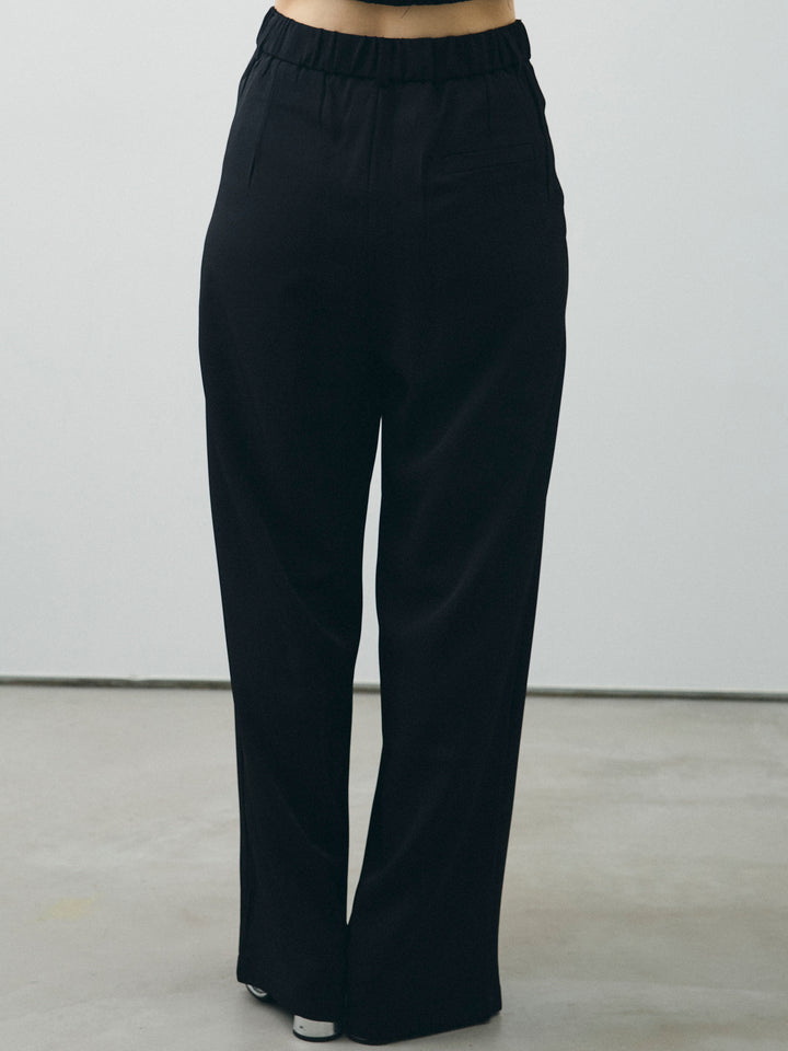 [予約]2タックワイドパンツ/ブラック