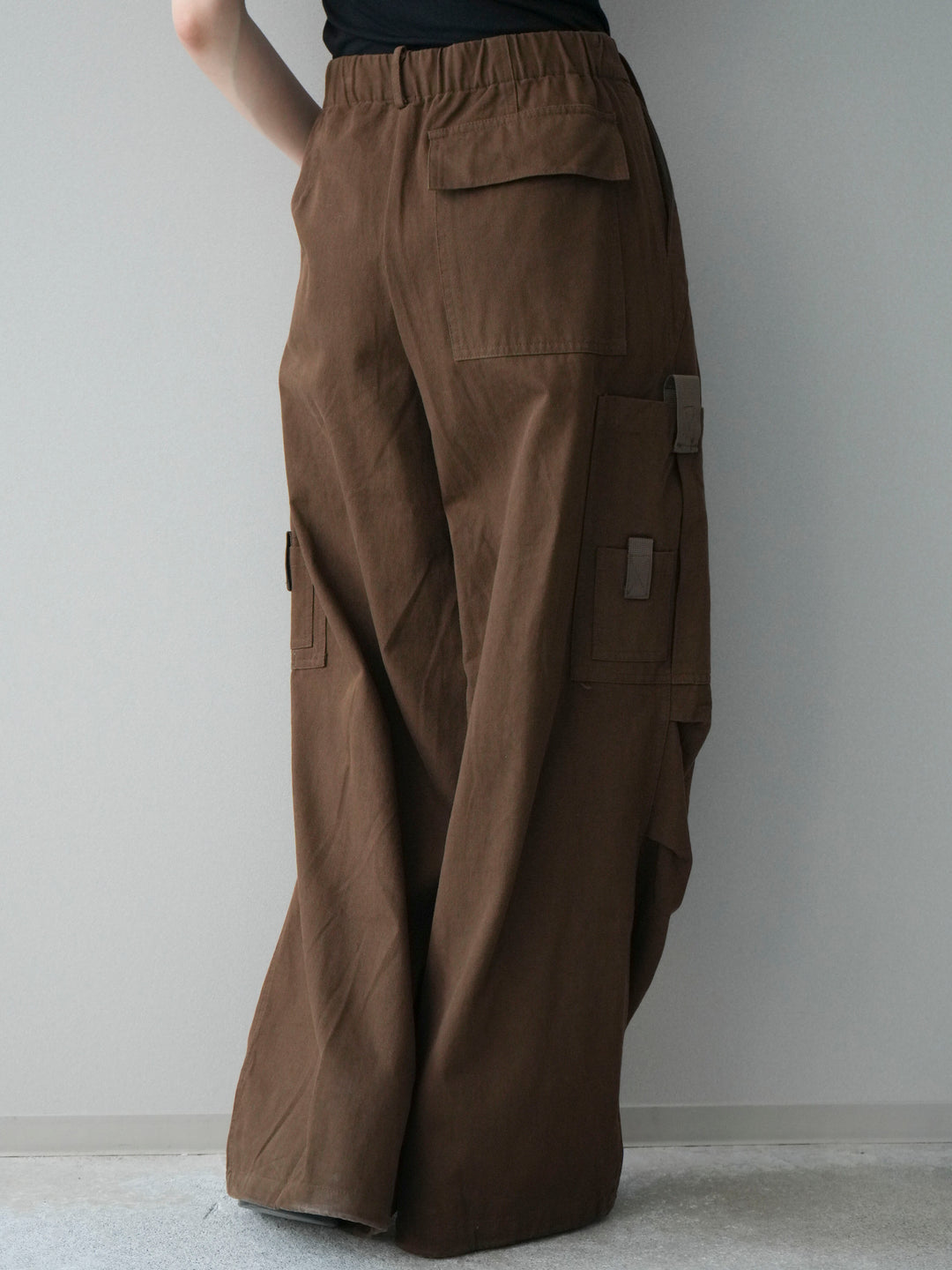 [予約]コットンタックループパンツ/brown