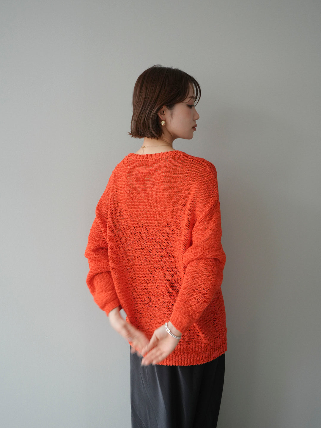 [予約]ローゲージルーズニット/orange