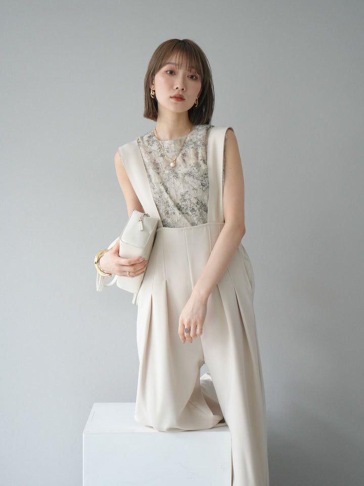 【預購】帶扣設計工裝褲/象牙白