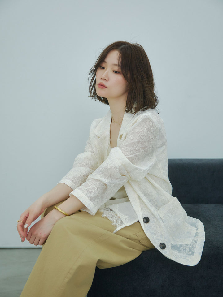 【Allure】[SET]シアージャガードデーラードジャケット+シアージャガードデーラードジャケット(2set)