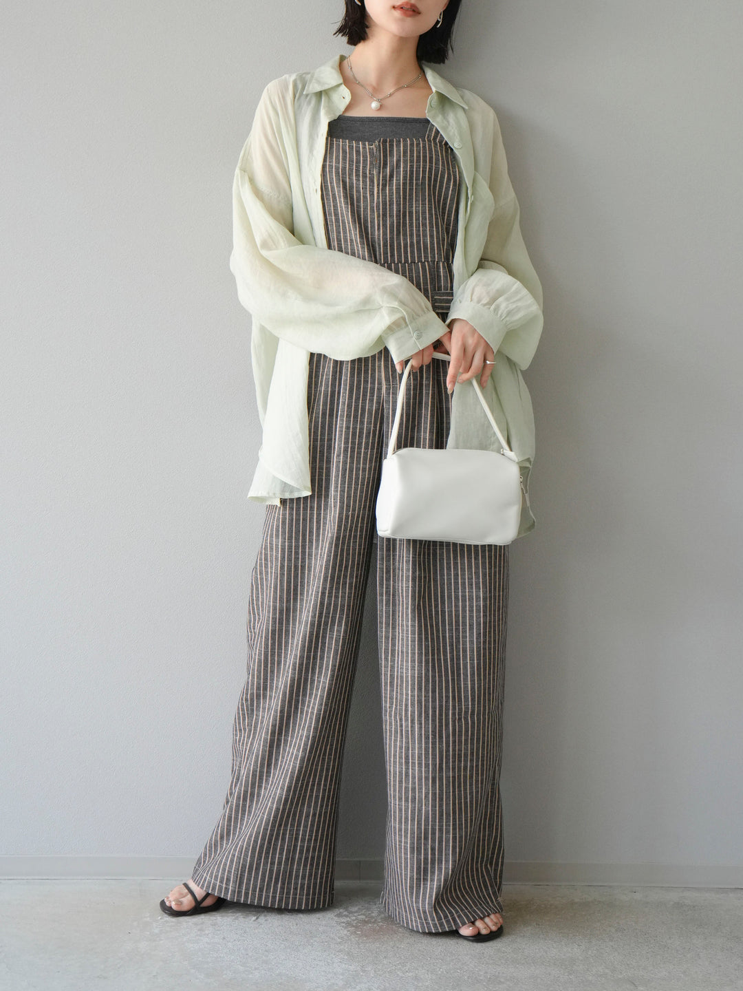 [予約]ドライタッチシアーオーバーシャツ/ミント